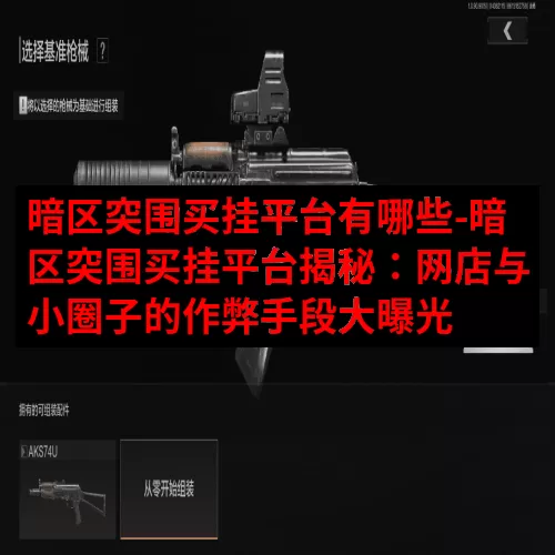 暗区突围买挂平台有哪些-暗区突围买挂平台揭秘：网店与小圈子的